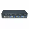 StarTech.com 4-Port DisplayPort KVM-Switch, Einzelner 4K 60Hz Monitor, 6x USB-Anschlüsse, Tasten- & Hotkey-Umschaltung, DisplayPort 1.2, betriebssystemunabhängig, TAA-konform