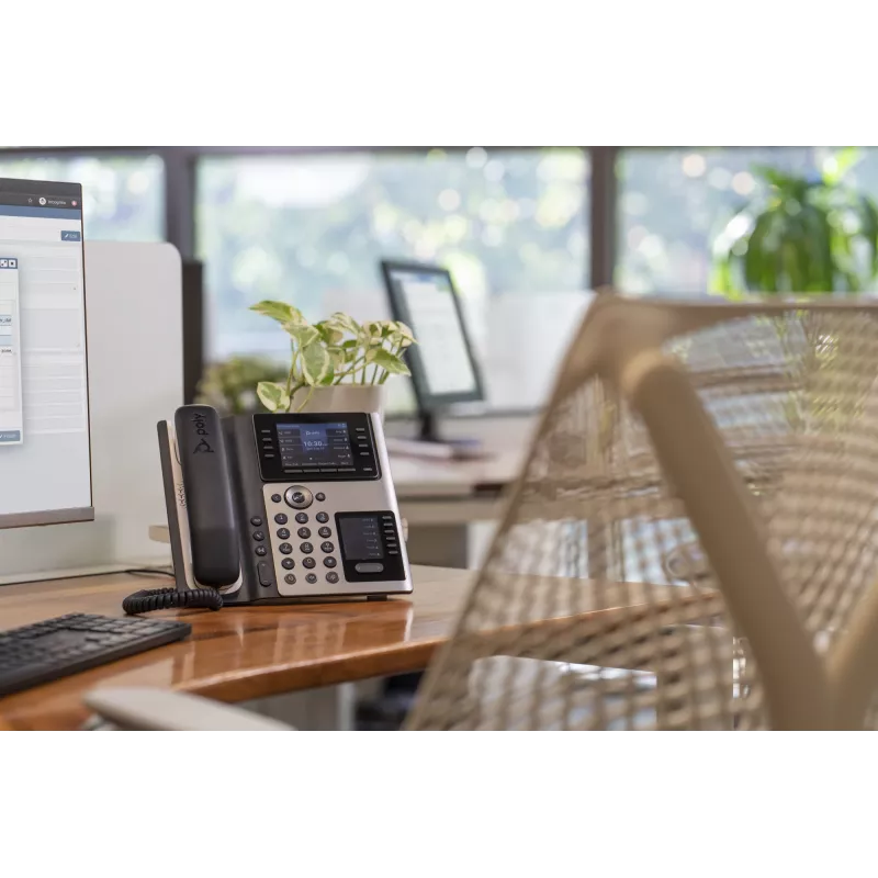 IP-Telefon POLY Edge E400 8 Leitungen Kabelgebundenes Mobilteil Schwarz