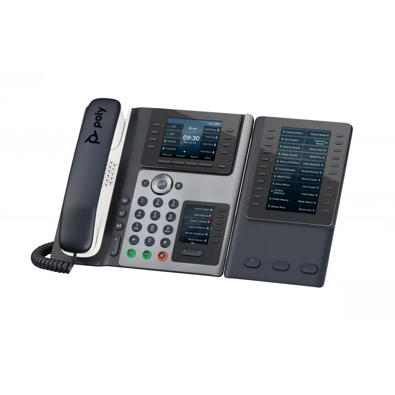 IP-Telefon POLY Edge E400 8 Leitungen Kabelgebundenes Mobilteil Schwarz