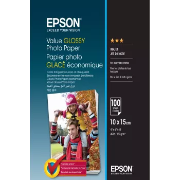 Epson Value Glossy Photo Paper - 10x15cm - 100 Blatt