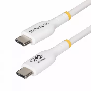 StarTech.com 4m Weiß USB-C-Ladekabel, USB-IF-zertifiziertes USB-C-Kabel, 240W PD EPR, USB 2.0 Typ-C Laptop-Ladekabel, USB-C-Datenübertragungskabel, TPE-Mantel