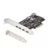 StarTech.com 5-Port USB PCIe-Karte, USB 3.2 10 Gbit/s, PCI Express-Karte mit 4x USB-C-Anschlüssen, 1x interner USB-A-Anschluss, USB PCIe-Controller-Karte, Windows/macOS/Linux