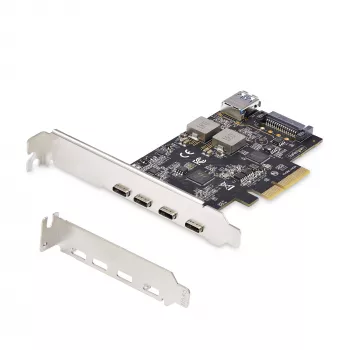 StarTech.com 5-Port USB PCIe-Karte, USB 3.2 10 Gbit/s, PCI Express-Karte mit 4x USB-C-Anschlüssen, 1x interner USB-A-Anschluss, USB PCIe-Controller-Karte, Windows/macOS/Linux