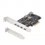 StarTech.com 5-Port USB PCIe-Karte, USB 3.2 10 Gbit/s, PCI Express-Karte mit 4x USB-C-Anschlüssen, 1x interner USB-A-Anschluss, USB PCIe-Controller-Karte, Windows/macOS/Linux