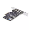 StarTech.com 5-Port USB PCIe-Karte, USB 3.2 10 Gbit/s, PCI Express-Karte mit 4x USB-C-Anschlüssen, 1x interner USB-A-Anschluss, USB PCIe-Controller-Karte, Windows/macOS/Linux
