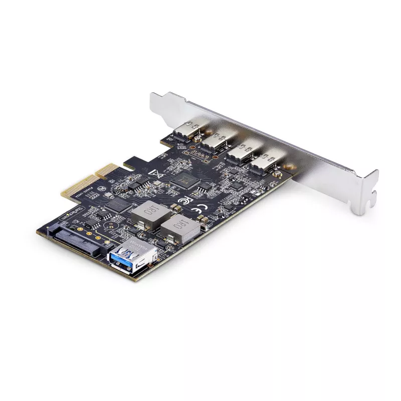 StarTech.com 5-Port USB PCIe-Karte, USB 3.2 10 Gbit/s, PCI Express-Karte mit 4x USB-C-Anschlüssen, 1x interner USB-A-Anschluss, USB PCIe-Controller-Karte, Windows/macOS/Linux