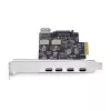 StarTech.com 5-Port USB PCIe-Karte, USB 3.2 10 Gbit/s, PCI Express-Karte mit 4x USB-C-Anschlüssen, 1x interner USB-A-Anschluss, USB PCIe-Controller-Karte, Windows/macOS/Linux