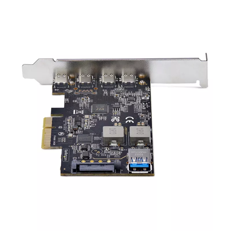StarTech.com 5-Port USB PCIe-Karte, USB 3.2 10 Gbit/s, PCI Express-Karte mit 4x USB-C-Anschlüssen, 1x interner USB-A-Anschluss, USB PCIe-Controller-Karte, Windows/macOS/Linux