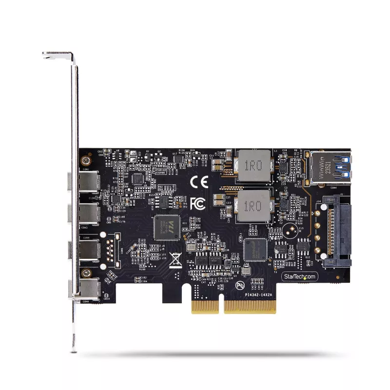 StarTech.com 5-Port USB PCIe-Karte, USB 3.2 10 Gbit/s, PCI Express-Karte mit 4x USB-C-Anschlüssen, 1x interner USB-A-Anschluss, USB PCIe-Controller-Karte, Windows/macOS/Linux