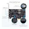 StarTech.com 5-Port USB PCIe-Karte, USB 3.2 10 Gbit/s, PCI Express-Karte mit 4x USB-C-Anschlüssen, 1x interner USB-A-Anschluss, USB PCIe-Controller-Karte, Windows/macOS/Linux