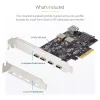 StarTech.com 5-Port USB PCIe-Karte, USB 3.2 10 Gbit/s, PCI Express-Karte mit 4x USB-C-Anschlüssen, 1x interner USB-A-Anschluss, USB PCIe-Controller-Karte, Windows/macOS/Linux