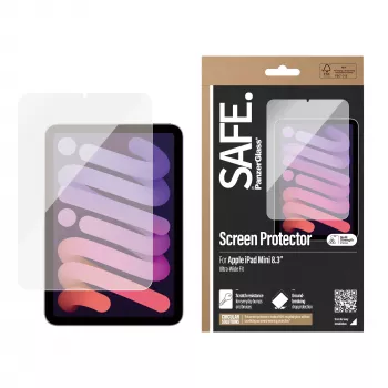 PanzerGlass SAFE. by ® Displayschutzfolie iPad Mini 8,3 inch (2021, 2024) | Ultra-Wide Fit