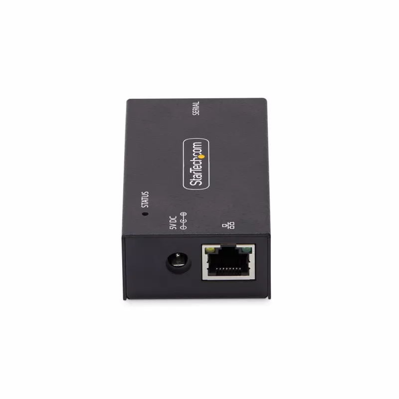 StarTech.com 1-Port Seriell-zu-Ethernet-Adapter, IP-Seriell-Geräteserver für entfernte RS232-Geräte, Wand-/DIN-Schienen-Montage, Metallgehäuse, RJ45-LAN-zu-DB9-Seriell-Konverter