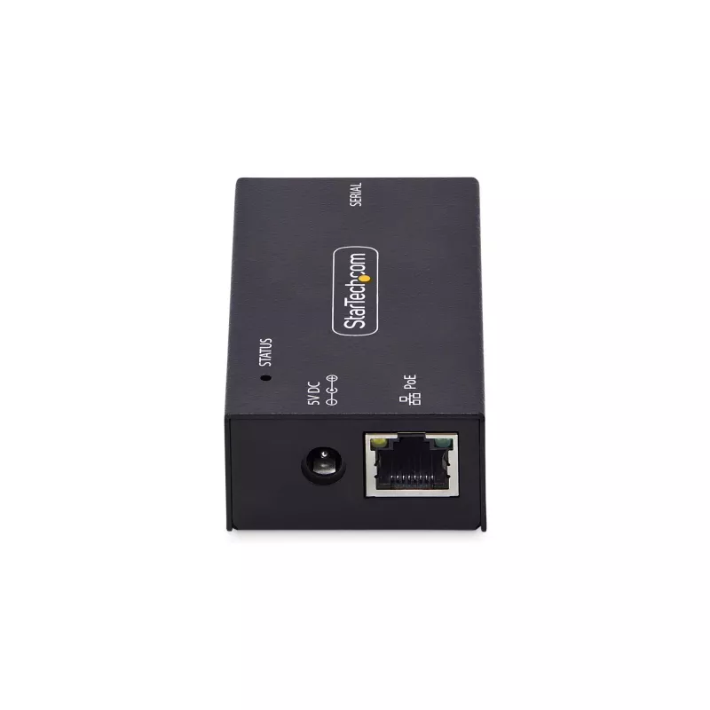StarTech.com 1-Port Serial zu Ethernet Adapter, 802.3af PoE IP Serieller Geräteserver für entfernte RS232 Geräte, Wand-/DIN-Schienen-montierbar, RJ45 LAN zu DB9 Serieller Konverter, TAA