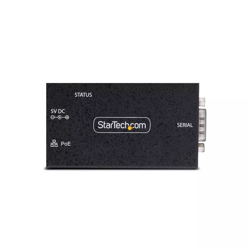 StarTech.com 1-Port Serial zu Ethernet Adapter, 802.3af PoE IP Serieller Geräteserver für entfernte RS232 Geräte, Wand-/DIN-Schienen-montierbar, RJ45 LAN zu DB9 Serieller Konverter, TAA