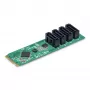 StarTech.com 4-Port M.2-zu-SATA-Adapterkarte, M.2 PCIe 3.0-zu-SATA-Festplatten-/SSD-Erweiterungskarte, ASM1064-Chipsatz, M.2 NVMe auf 4x HDD/SSD für Windows/macOS/Linux