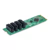 StarTech.com 4-Port M.2-zu-SATA-Adapterkarte, M.2 PCIe 3.0-zu-SATA-Festplatten-/SSD-Erweiterungskarte, ASM1064-Chipsatz, M.2 NVMe auf 4x HDD/SSD für Windows/macOS/Linux