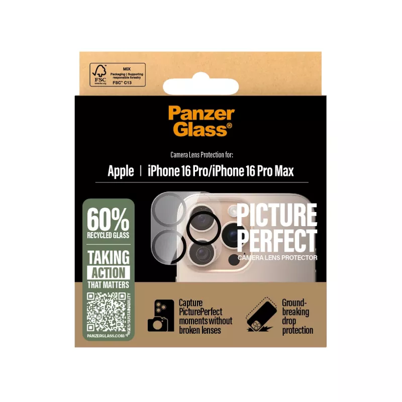 PanzerGlass ® PicturePerfect Kamera-Linsenschutz iPhone 16 Pro | 16 Pro Max