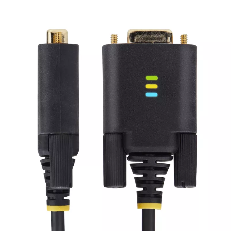 StarTech.com 2m USB-zu-Seriell-Adapterkabel, COM-Erhalt, austauschbare Schrauben/Muttern, USB-A auf DB9 RS232, FTDI IC, ESD-Schutz, Windows/macOS/Linux