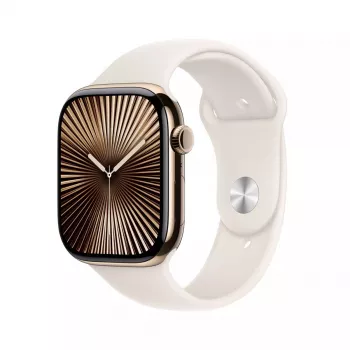 Smartwatch Apple Watch Series 10 GPS + Cellular 46mm Gold Titanium Case Starlight Sport Band M/L