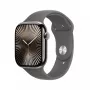 Smartwatch Apple Watch Series 10 GPS + Cellular 46mm Natural Titanium Gehäuse Stone Grey Sport Band S/M