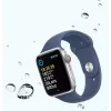 Smartwatch Apple Watch SE GPS + Cellular 44mm Silber Aluminium Gehäuse Blue Cloud Sport Loop