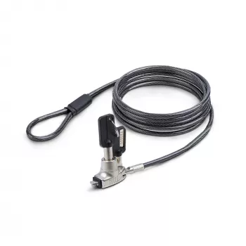 StarTech.com schlank Lock Noble Wedge® Slot kompatibel, 1,5 m Sicherheitskabel, Tisch-Diebstahlschutz für Laptop/Notebook, schnittfestes Stahlkabel, Schlüsselschloss