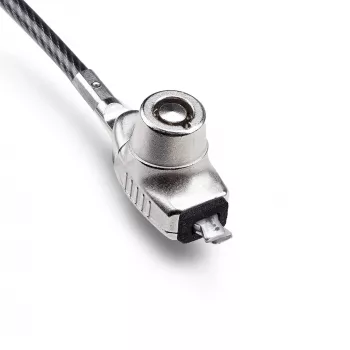 StarTech.com schlank Lock Noble Wedge® Slot kompatibel, 1,5 m Sicherheitskabel, Tisch-Diebstahlschutz für Laptop/Notebook, schnittfestes Stahlkabel, Schlüsselschloss