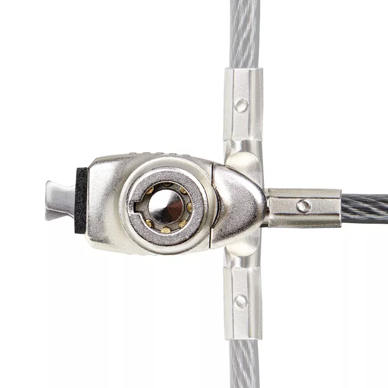 StarTech.com schlank Lock Noble Wedge® Slot kompatibel, 1,5 m Sicherheitskabel, Tisch-Diebstahlschutz für Laptop/Notebook, schnittfestes Stahlkabel, Schlüsselschloss