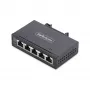 StarTech.com 5-Port Unmanaged Industrial Network Switch, 100/1000 Ethernet, DIN-Schienen-/Wandmontage, Robustes IP30 Gigabit Switch, -40 °F bis 167 °F, 9–60 V DC, TAA-konform