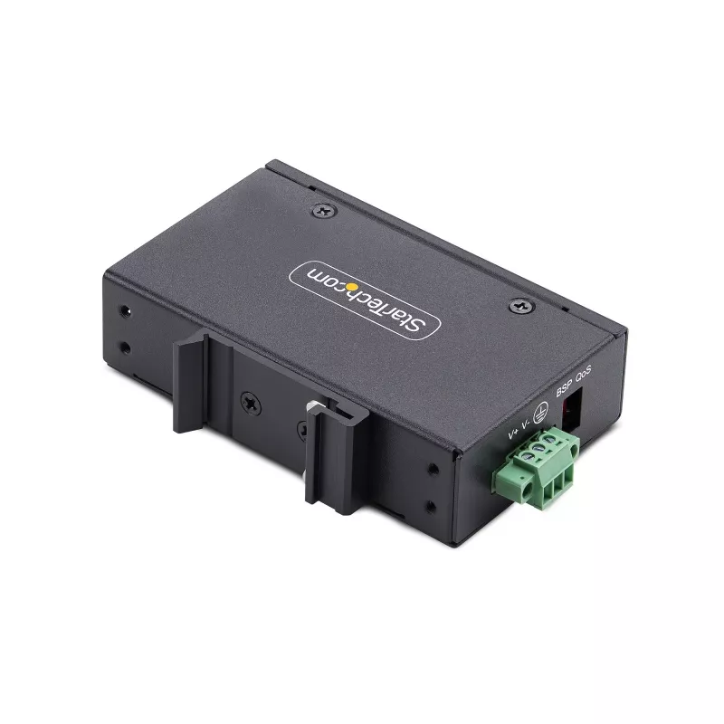 StarTech.com 5-Port Unmanaged Industrial Network Switch, 100/1000 Ethernet, DIN-Schienen-/Wandmontage, Robustes IP30 Gigabit Switch, -40 °F bis 167 °F, 9–60 V DC, TAA-konform