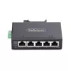 StarTech.com 5-Port Unmanaged Industrial Network Switch, 100/1000 Ethernet, DIN-Schienen-/Wandmontage, Robustes IP30 Gigabit Switch, -40 °F bis 167 °F, 9–60 V DC, TAA-konform