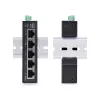 StarTech.com 5-Port Unmanaged Industrial Network Switch, 100/1000 Ethernet, DIN-Schienen-/Wandmontage, Robustes IP30 Gigabit Switch, -40 °F bis 167 °F, 9–60 V DC, TAA-konform
