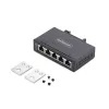 StarTech.com 5-Port Unmanaged Industrial Network Switch, 100/1000 Ethernet, DIN-Schienen-/Wandmontage, Robustes IP30 Gigabit Switch, -40 °F bis 167 °F, 9–60 V DC, TAA-konform
