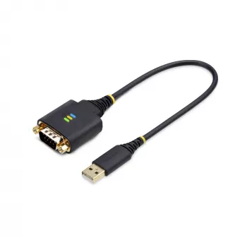 StarTech.com 1ft (30cm) USB-auf-Seriell-Adapterkabel, COM-Retention, austauschbare Muttern/Schrauben, USB-A auf DB9 RS232, FTDI IC, ESD-Schutz, Windows/macOS/Linux