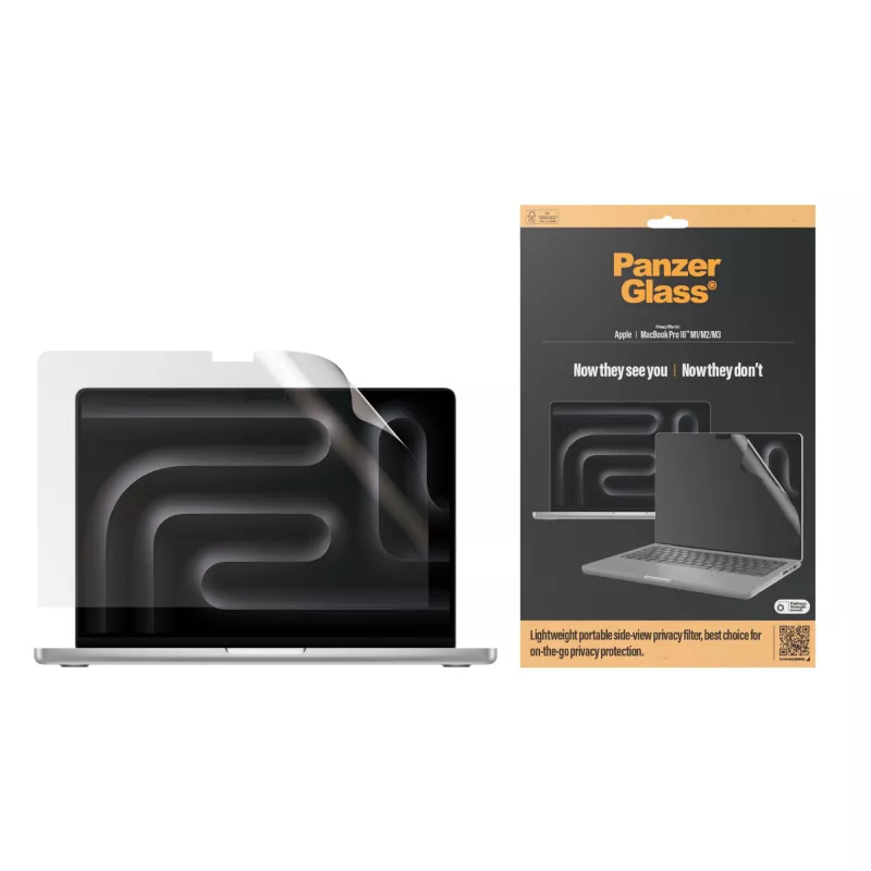 Screen Protector PanzerGlass Dual Privacy MacBook Pro 16 inch M1 M2 M3 M4 Transparent