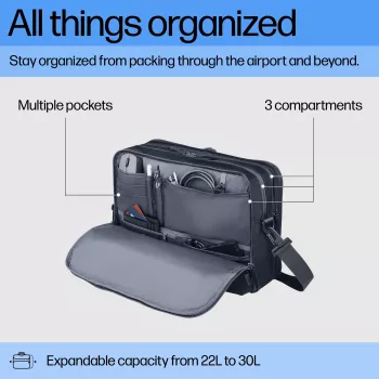 Laptop-Tasche HP Travel Plus 22L 16-Zoll-Aktentasche Monochromatisch