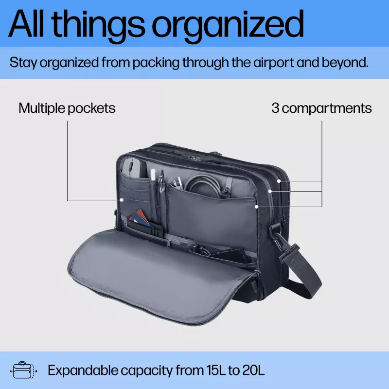 Laptop-Tasche HP Travel Plus 15 l 14-Zoll Aktentasche 820 g monochromatisch