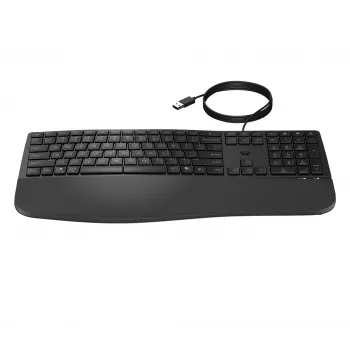 HP 485 Comfort Kabelgebundene Tastatur Full-Size USB Membrane mit Handballenauflage