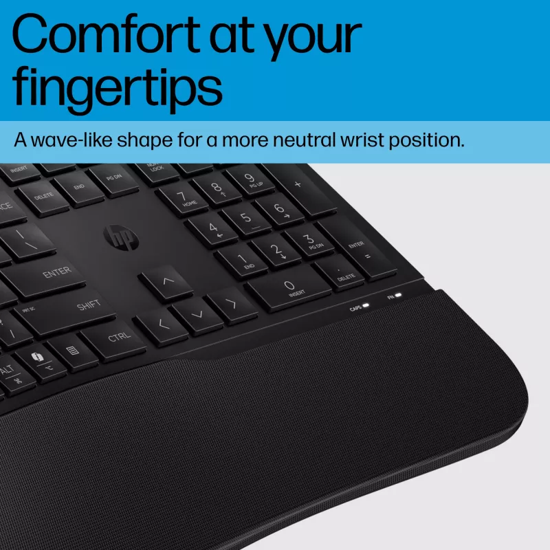 HP 485 Comfort Kabelgebundene Tastatur Full-Size USB Membrane mit Handballenauflage