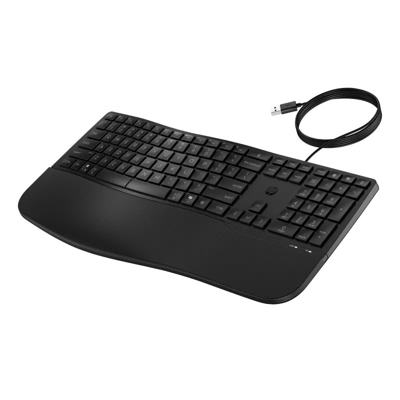 HP 485 Comfort Kabelgebundene Tastatur Full-Size USB Membrane mit Handballenauflage
