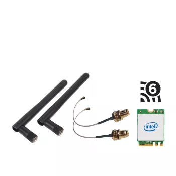 Shuttle WLN-M3 - WLAN-Kit für Edge PC Serie SPCEL, Intel WLAN M.2-Karte (ax)/Bluetooth, inkl. Kabeln und externen Antennen
