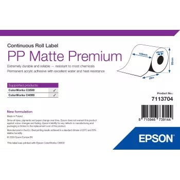 Matte Etikettenblätter Epson PP Matte Label Premium 7113704 A4 100 Blatt