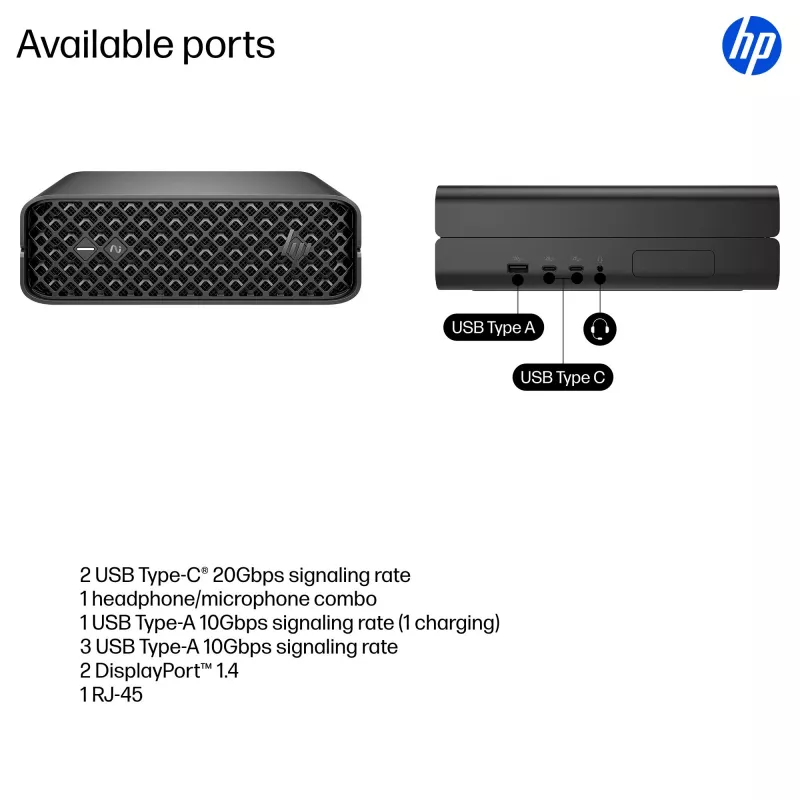 HP Z2 G1i Intel Core Ultra 9 285K 64 GB DDR5-SDRAM NVIDIA RTX 2000 Ada Windows 11 Pro Mini PC Workstation KI-Workstation, KI-PC