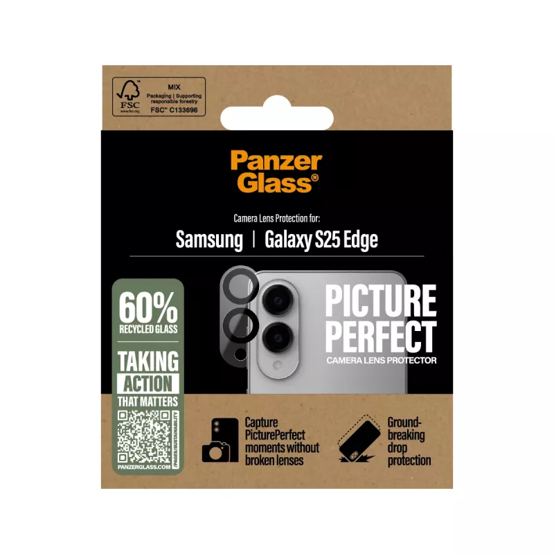 Kamera-Linsenschutz PanzerGlass Samsung Galaxy S25 Edge Kratzfest Stoßfest