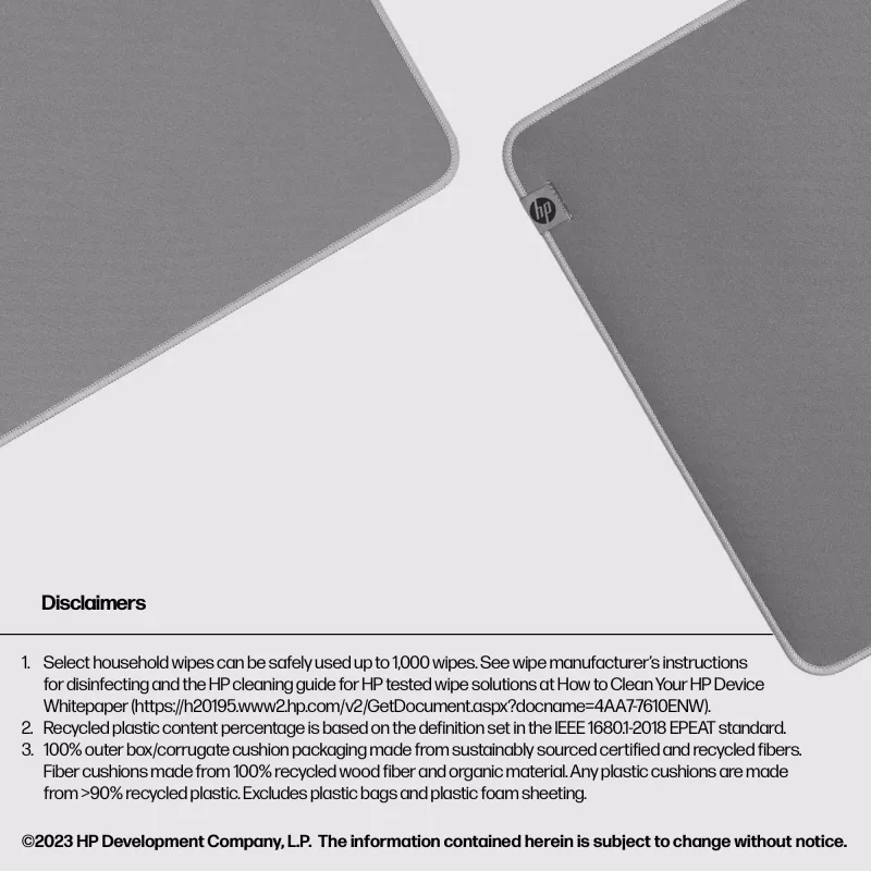 Mauspad HP 205 Desinfizierbare Schreibtischmatte