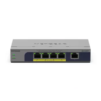 NETGEAR GS105PP Unmanaged Gigabit Ethernet (10/100/1000) Power over Ethernet (PoE) Desktop/Wandmontage Grau