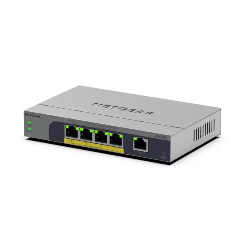 NETGEAR GS105EP Unmanaged Gigabit Ethernet (10/100/1000) Power over Ethernet (PoE) Grau