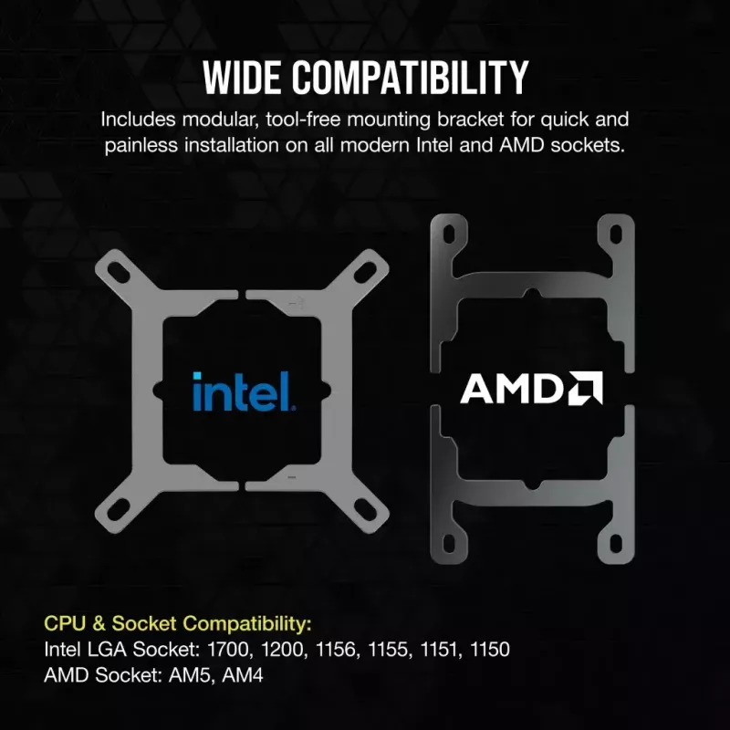 Corsair iCUE LINK H100i LCD RGB AiO-Wasserkühlung für CPU, 240 mm
