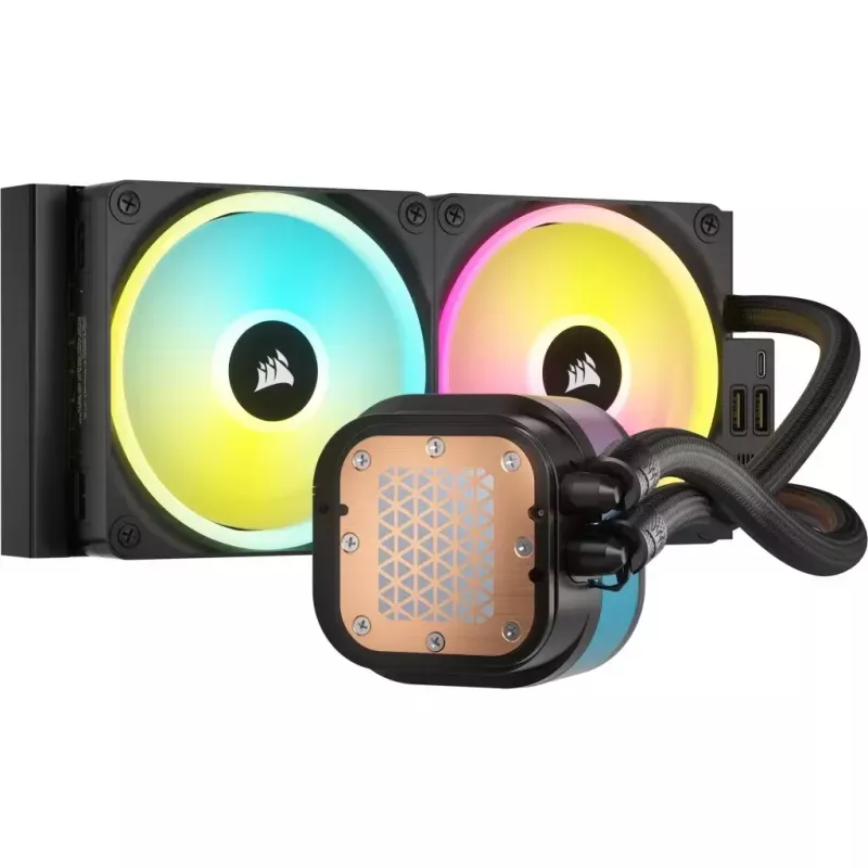 Corsair iCUE LINK H100i LCD RGB AiO-Wasserkühlung für CPU, 240 mm